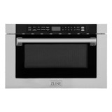 ZLINE 5-Piece Appliance Package - 30-Inch Gas Range, Hood, Refrigerator with Water Dispenser, Dishwasher, and Microwave Drawer in Stainless Steel