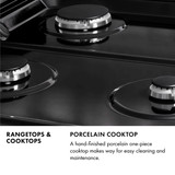 ZLINE 5-Piece Appliance Package - 36-Inch Rangetop, Refrigerator, 30-Inch Electric Double Wall Oven, 3-Rack Dishwasher, and Convertible Wall Mount Hood in Stainless Steel (5KPR-RTRH36-AWDDWV)