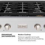 ZLINE Autograph Edition 48-Inch Paramount Gas Rangetop with 8 Burner DuoPro™ Cooktop in Stainless Steel and Champagne Bronze Accents (PSRTZ-48-CB)