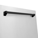 ZLINE 5-Piece Appliance Package - 30-Inch Gas Range, Hood, Refrigerator, Dishwasher, and Microwave Drawer in Stainless Steel with Matte Black Accents