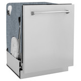 ZLINE 5-Piece Appliance Package - 36-Inch Dual Fuel Range, Hood, Refrigerator with Water Dispenser, Dishwasher, and Microwave Drawer in Stainless Steel