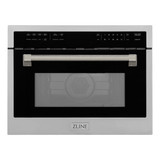 ZLINE Autograph 24-Inch Microwave Oven in Stainless Steel and Polished Nickel Helix Handle (MWOZ-24-KPN)