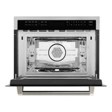 ZLINE Autograph 24-Inch Microwave Oven in Stainless Steel and Polished Nickel Helix Handle (MWOZ-24-KPN)