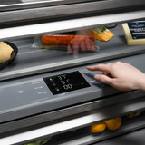 ZLINE Autograph 30-Inch Built-In Refrigerator w/ Gray Interior and Champagne Bronze Helix Handles (GRBIVZ-30430KCB)