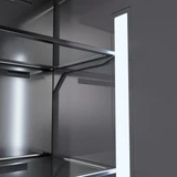 ZLINE Autograph 72-Inch Black Stainless Steel Built-In Refrigerator w/ Gray Interior & Gold Helix Handles (GRBITZ-BS72-KG)