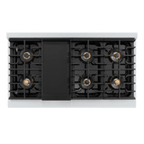 ZLINE Autograph 48-Inch Paramount DuoPro Gas Range in Stainless Steel with Gold Helix Handles (PSGRZ-48-KG)