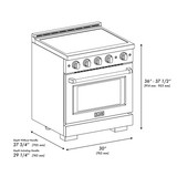 ZLINE 3-Piece Appliance Package - 30-Inch Paramount Induction Range, 36-Inch French Door Refrigerator, and Dishwasher in Stainless Steel