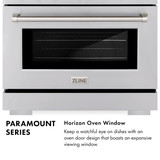 ZLINE Autograph 48-Inch Paramount Gas Range in Black Stainless Steel with Gold Helix Handles (SGRBZ-48-KG)