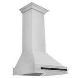 ZLINE Autograph Edition 3-Piece Appliance Package - 30-Inch Gas Range, Wall Mounted Range Hood, & 24-Inch Tall Tub Dishwasher in Stainless Steel with Matte Black Trim (3AKP-SGRRHDWM30-MB)