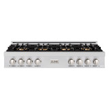 ZLINE 48-Inch Classic Gas Rangetop with 8 Burner DuoPro™ Cooktop in Stainless Steel (PCRT48)