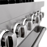 ZLINE 4-Piece Appliance Package - 60-Inch Dual Fuel Range, Refrigerator, Convertible Wall Mount Hood, and 3-Rack Dishwasher in Stainless Steel (4KPR-RARH60-DWV)
