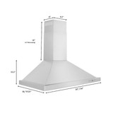 ZLINE 5-Piece Appliance Package - 36-Inch Gas Range, Refrigerator with Water Dispenser, Convertible Wall Mount Hood, Microwave Drawer, and 3-Rack Dishwasher in Stainless Steel (5KPRW-SGRRH36-MWDWV)
