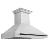 ZLINE 48-Inch Autograph Edition Kitchen Package with Satin Stainless Steel Gas Range, Wall Mount Range Hood and Dishwasher with Matte Black Accents (3AKPR-SGRSRHDWM48-MB)