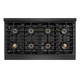 ZLINE Autograph 48-Inch Paramount Gas Rangetop with 8 Burner DuoPro™ Cooktop in Black Satin and Champagne Accents (PSRTBSZ-48-CB)