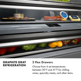 ZLINE Autograph 60-Inch Built-In Refrigerator w/ Gray Interior and Champagne Bronze Helix Handles (GRBIVZ-30460KCB)