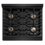 ZLINE 30-Inch Paramount Gas Rangetop with 4 Burner DuoPro™ Cooktop in Black Stainless Steel (PSRTB-30)