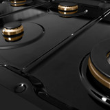 ZLINE Autograph 48-Inch Paramount Dual Fuel Range in Black Stainless Steel and Gold Helix Handles (SDRBZ-48-KG)