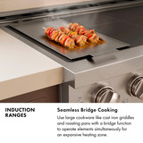 ZLINE 30-Inch, 4.2 Cu. Ft. Paramount Induction Range with 4 Element Cooktop and Electric Convection Oven in Satin Stainless Steel (SINRS-30)