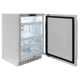 ZLINE Autograph 24-Inch Touchstone Beverage Fridge with Stainless Steel Door and Nickel Helix Handle (RBSOZ-ST-24-KPN)