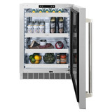 ZLINE Autograph 24-Inch Touchstone Beverage Fridge with Stainless Steel Door and Nickel Helix Handle (RBSOZ-ST-24-KPN)