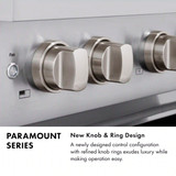 ZLINE Autograph 36-Inch Paramount Dual Fuel Range in Stainless Steel with Gold Helix Handle (SDRZ-36-KG)