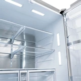 ZLINE Autograph 36-Inch Standard-Depth French Door Refigerator with External Water Dispenser & Dual Ice Maker in Stainless Steel with Bronze Helix Handles (RSMZ-W-36-KCB)