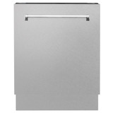 ZLINE 3-Piece Appliance Package - 48-inch Dual Fuel Range, Tall Tub Dishwasher & Premium Wall Mount Hood in Satin Stainless Steel (3KP-RASRH48-DWV)