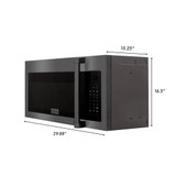 ZLINE 3-Piece Appliance Package - 30-inch Gas Range, 36-inch Refrigerator, Over the Range Microwave/Vent Hood Combo in Black Stainless Steel (3KPR-SGRBOTRH30)