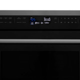 ZLINE 4-Piece Appliance Package - 48-Inch Rangetop with Brass Burners, Refrigerator, 30-Inch Electric Wall Oven, and 30-Inch Microwave Oven in Black Stainless Steel (4KPR-RTB48-MWAWS)