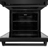 ZLINE 3-Piece Appliance Package - 30-Inch Rangetop, Over-the-Range Microwave Oven, and  Double Wall Oven in Black Stainless Steel (3KP-RTBOTRH30-AWD)