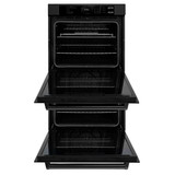 ZLINE 3-Piece Appliance Package - 30-Inch Rangetop, Over-the-Range Microwave Oven, and  Double Wall Oven in Black Stainless Steel (3KP-RTBOTRH30-AWD)