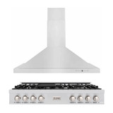 ZLINE 2-Piece Appliance Package - 48-Inch Rangetop and Covertible Range Hood in Stainless Steel (2KP-RTRH48)
