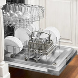 ZLINE 4-Piece Appliance Package - 36-inch Gas Range, Dishwasher, Microwave Drawer & Convertible Wall Mount Range Hood in Black Stainless Steel (4KP-SGRBRH36-MWDW)