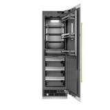 ZLINE 48-Inch Column 12.5 Cu. Ft. Refrigerator and 12.4 Cu. Ft. Freezer in White Matte with Champagne Bronze Accents