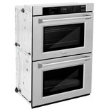 ZLINE 3-Piece Appliance Package - 30-Inch Rangetop, Wall Mount Range Hood, Double Wall Oven in Satin Stainless Steel (3KP-RTSRH30-AWD)
