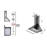 ZLINE 3-Piece Appliance Package - 30-Inch Rangetop, Wall Mount Range Hood, Double Wall Oven in Satin Stainless Steel (3KP-RTSRH30-AWD)