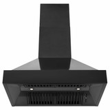 ZLINE 4-Piece Appliance Package - 36-Inch Gas Range, Convertible Wall Mount Hood, Microwave Oven, and 3-Rack Dishwasher in Black Stainless Steel (4KP-SGRBRH36-MODWV)
