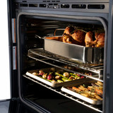 ZLINE 3-Piece Appliance Package - 30-Inch Rangetop, Over-the-Range Microwave Oven, and  Double Wall Oven in Black Stainless Steel (3KP-RTBOTR30-AWD)
