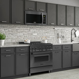 ZLINE 3-Piece Appliance Package - 30-Inch Rangetop, Over-the-Range Microwave Oven, and  Double Wall Oven in Black Stainless Steel (3KP-RTBOTR30-AWD)