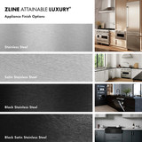 ZLINE 4-Piece Appliance Package - 36-Inch Rangetop, 30-Inch Double Wall Oven, 36-Inch Refrigerator, and Convertible Wall Mount Hood in Stainless Steel (4KPR-RTRH36-AWD)