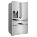 ZLINE 4-Piece Appliance Package - 30-Inch Rangetop, 30” Wall Oven, 36” Refrigerator with Water Dispenser, and 30-Inch Microwave Oven in Stainless Steel (4KPRW-RT30-MWAWS)