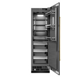 ZLINE 42-Inch Column 12.5 Cu. Ft. Refrigerator and 8.6 Cu. Ft. Freezer in Black Stainless Steel with Gold Accent