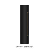 ZLINE 42-Inch Column 12.5 Cu. Ft. Refrigerator and 8.6 Cu. Ft. Freezer in Black Stainless Steel with Gold Accent
