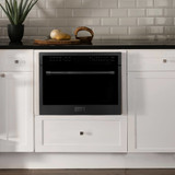 ZLINE 2-Piece Appliance Package - 30-inch Electric Wall Oven & 24-inch Microwave Oven in Black Stainless Steel (2KP-MW24-AWS30BS)