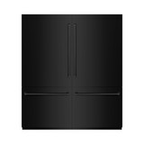 ZLINE 72-Inch 39.6 cu. ft. French Door Built-In Bottom Freezer Refrigerator with Water Dispensers and Ice Makers in Black Stainless Steel (RBIT-BS-72)