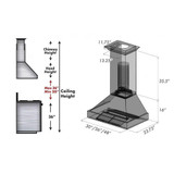 ZLINE 2-Piece Appliance Package - 30-inch Dual Fuel Range & Premium Range Hood in Satin Stainless Steel with Blue Matte (2KP-RASBMRH30)