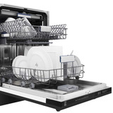 ZLINE 4-Piece Appliance Package - 30-Inch Gas Range, Microwave Drawer, Wall Mount Hood, and 3-Rack Dishwasher in Black Stainless Steel (4KP-SGRBRH30-MWDWV)