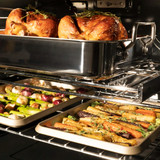 ZLINE 3-Piece Appliance Package - 48 in. Rangetop, 30 in. Wall Oven, & Premium Hood in Black Stainless Steel