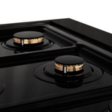 ZLINE 3-Piece Appliance Package - 48 in. Rangetop, 30 in. Wall Oven, & Premium Hood in Black Stainless Steel