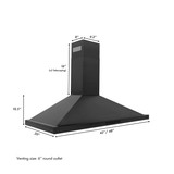 ZLINE 3-Piece Appliance Package - 48 in. Rangetop, 30 in. Wall Oven, & Premium Hood in Black Stainless Steel